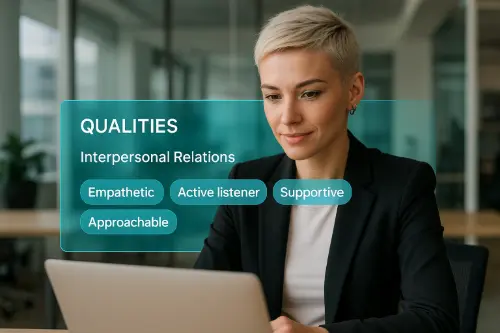 Step 2: Select qualities for Interpersonal Relations - Empathetic, Active Listener, Supportive, Approachable